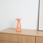 Vase orange, design italien, années 1960, fabriqué en Italie