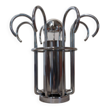 Lampe moderniste Space age en métal chromé, années 60-70