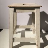 White patinated wooden workshop stool