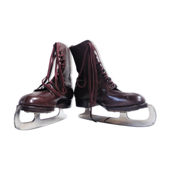 Paire de patins à glace des années 1930/40