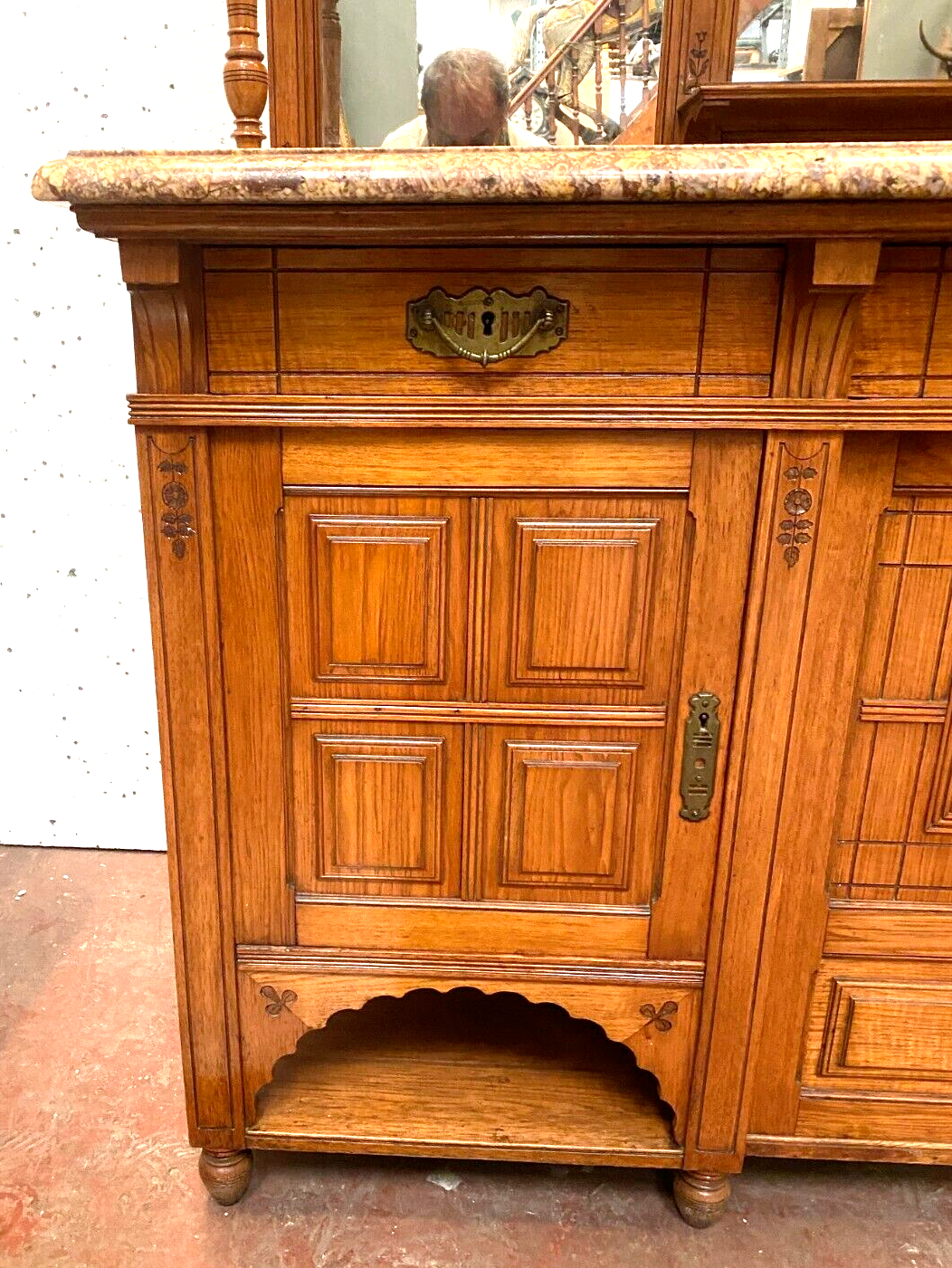 Showcase sideboard Louis XVI style solid wood XIX century