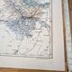 Planche géographique la Gironde, Nouvelle Aquitaine, imprimée en 1889