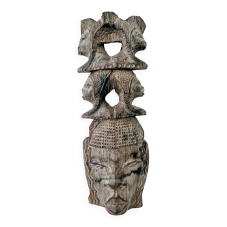 Old Malagasy Mask Rosewood Wood Woman Heads of Women Carved Crafts