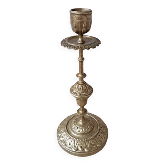 Antique brass candle holder