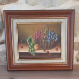 Tableau peinture cadre bois