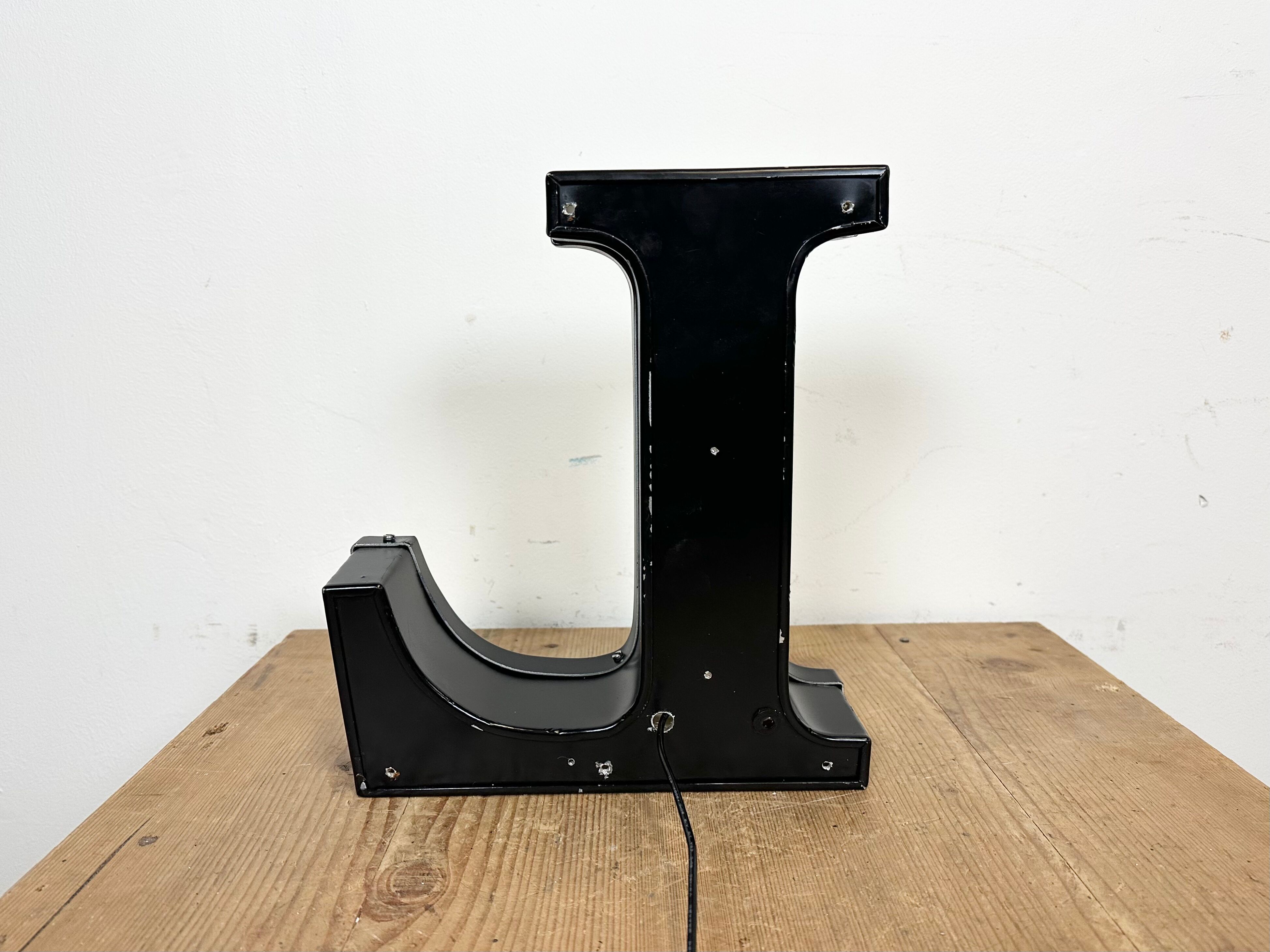 Vintage illuminated letter l , 1970s