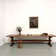 Monastery table in solid oak, 350 cm, circa 1900.