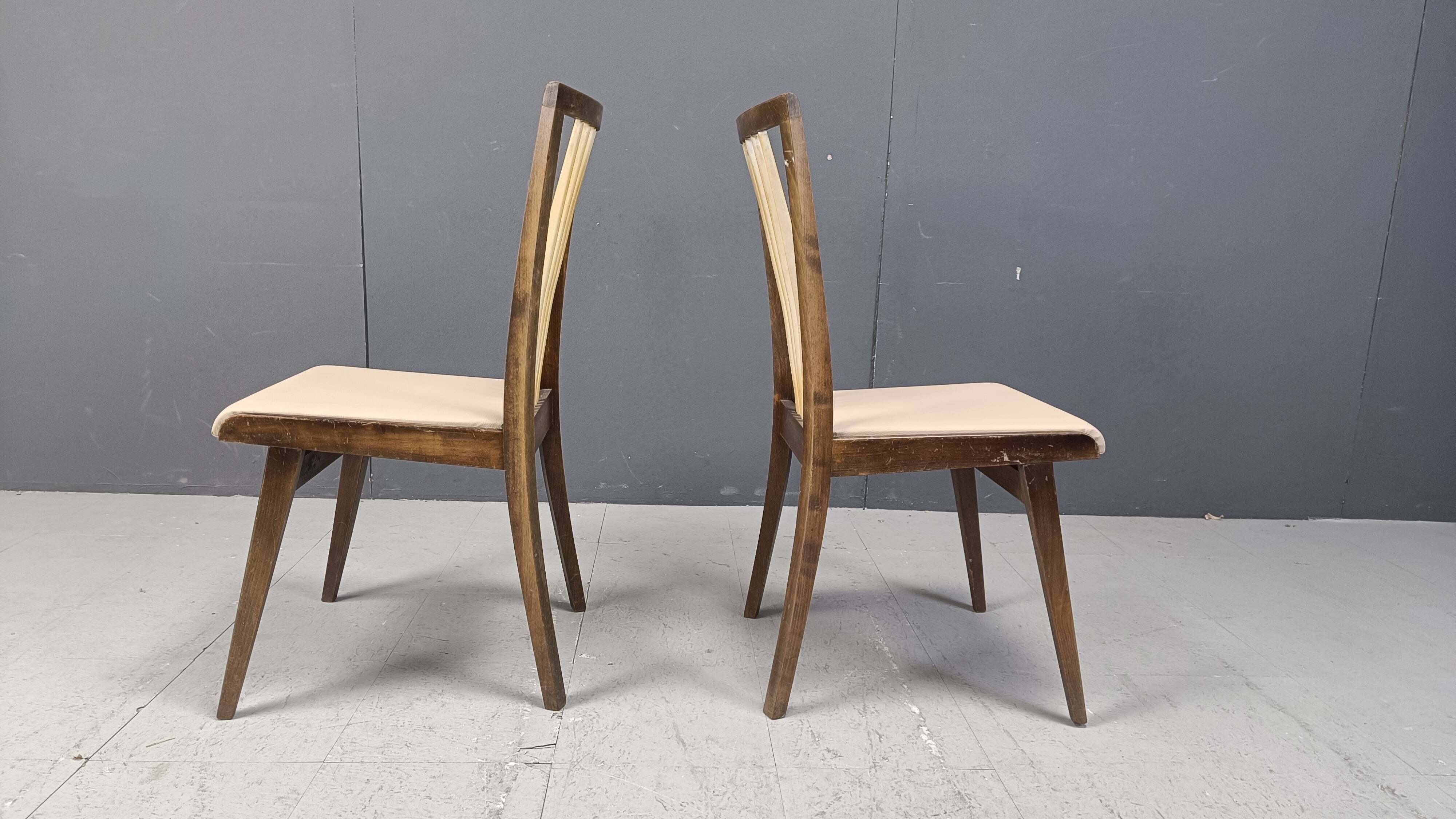 Mid century italian dining chairs, 1950s