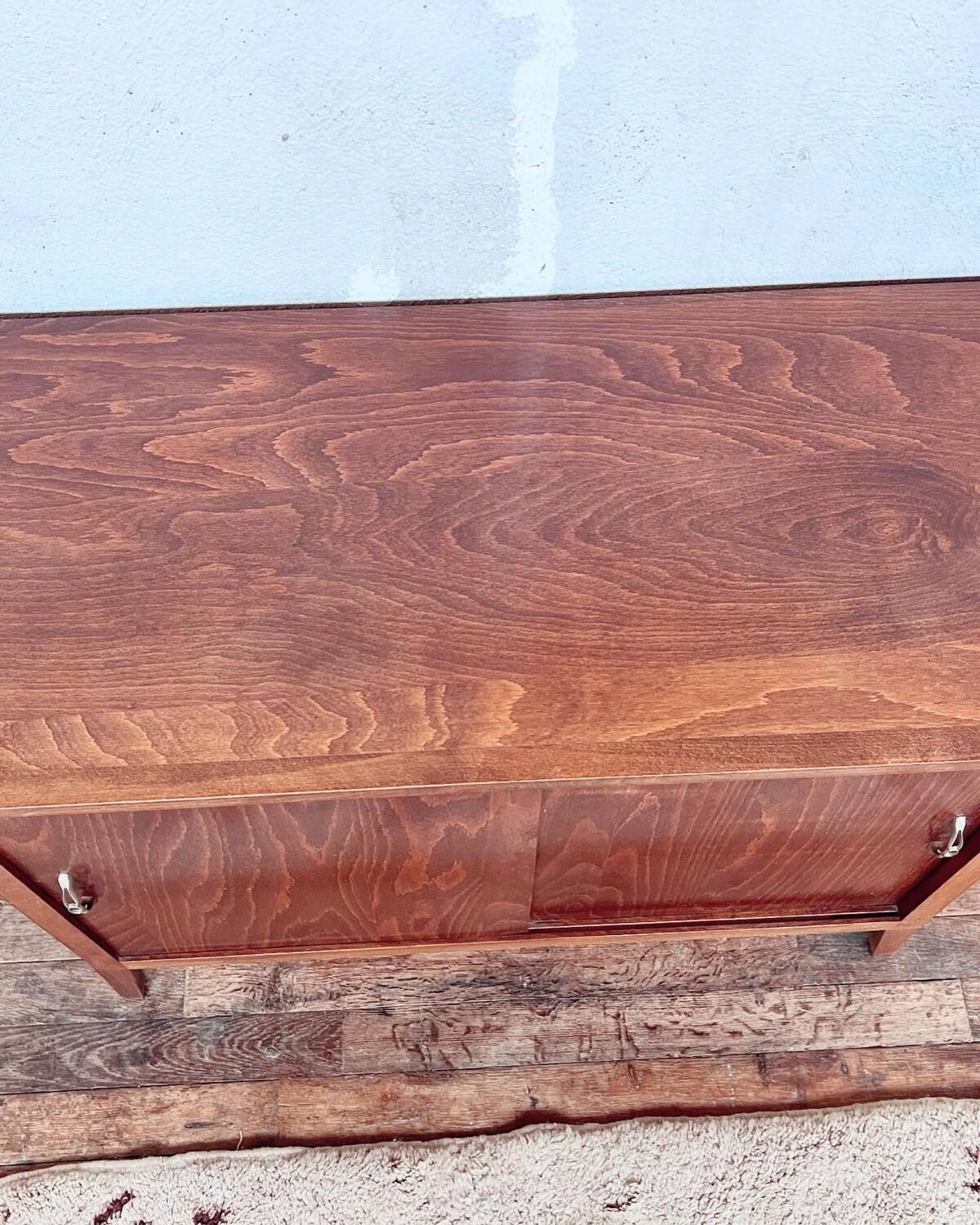 Vintage high sideboard with compass feet