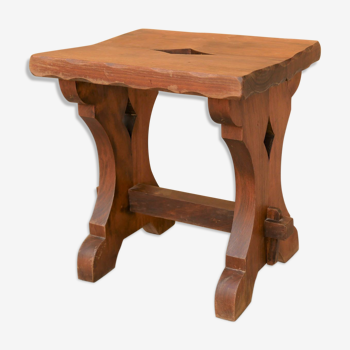 Vintage wooden country stool