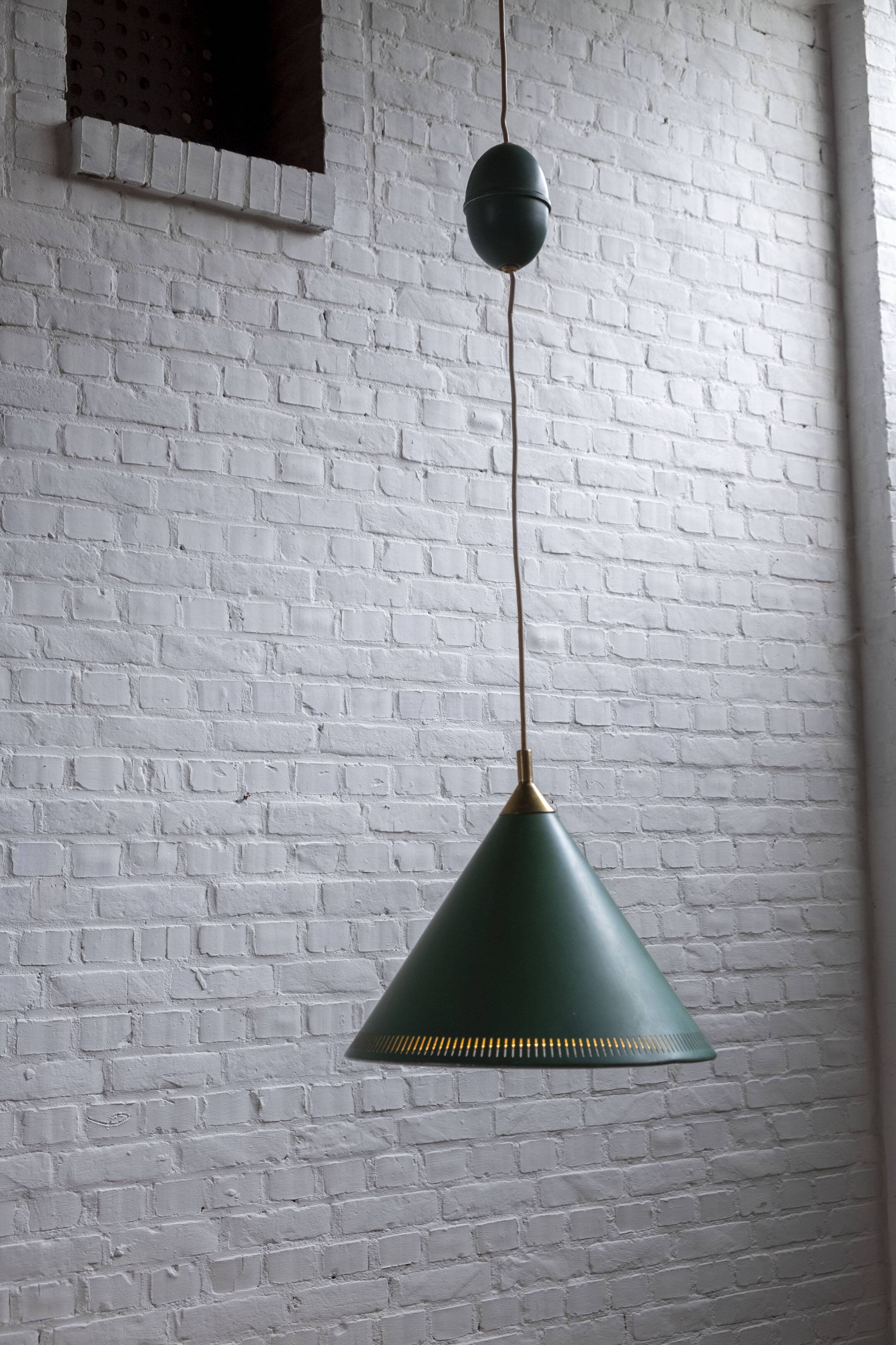 Bent karlby kegle pendant lamp, lyfa 1960s denmark