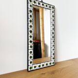 Ceramic and wrought iron mirror 1950