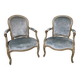 Paire de fauteuils cabriolets Louis XV, d’époque XVIIIe