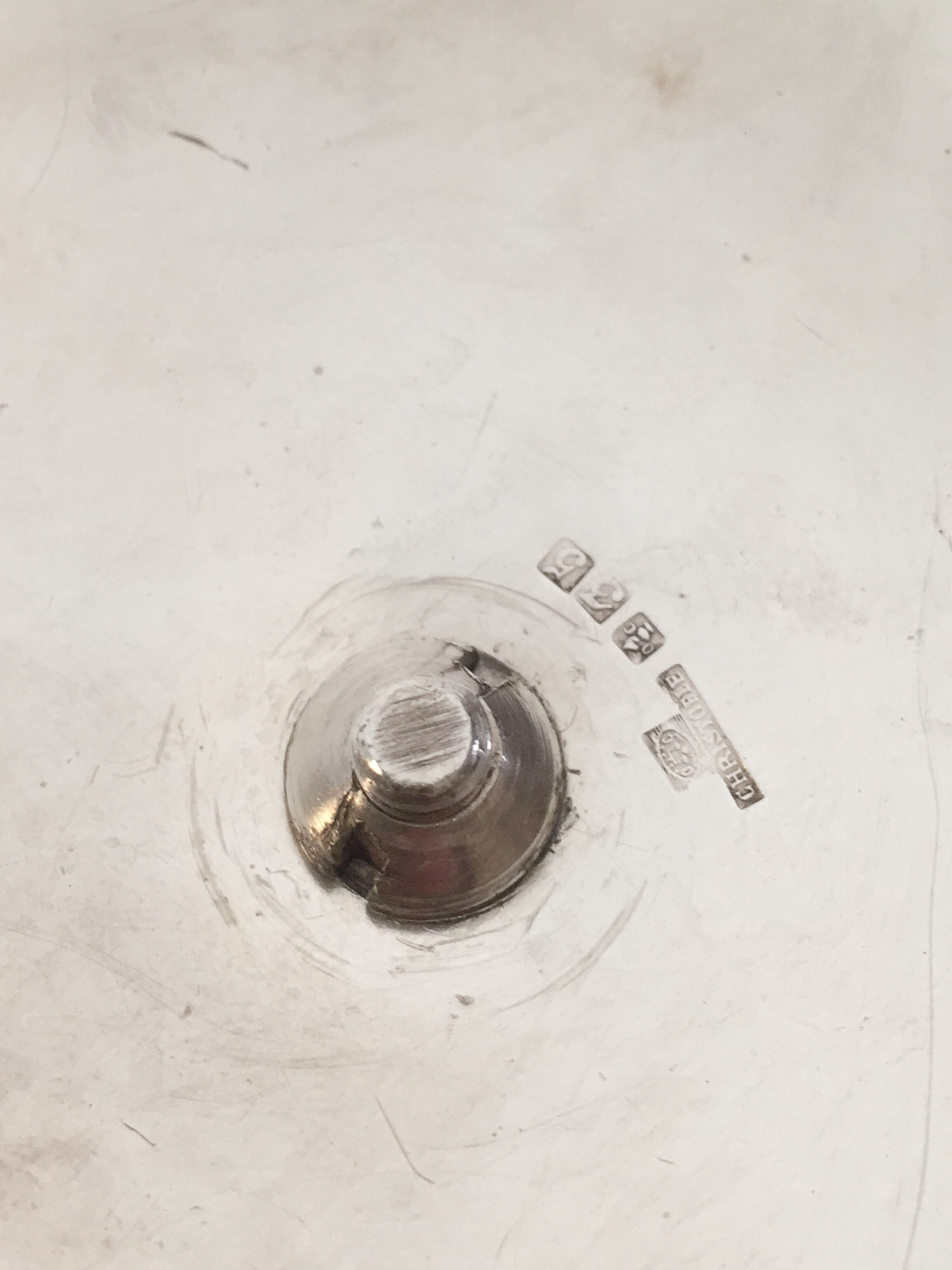 Christofle Art Deco silver metal cut