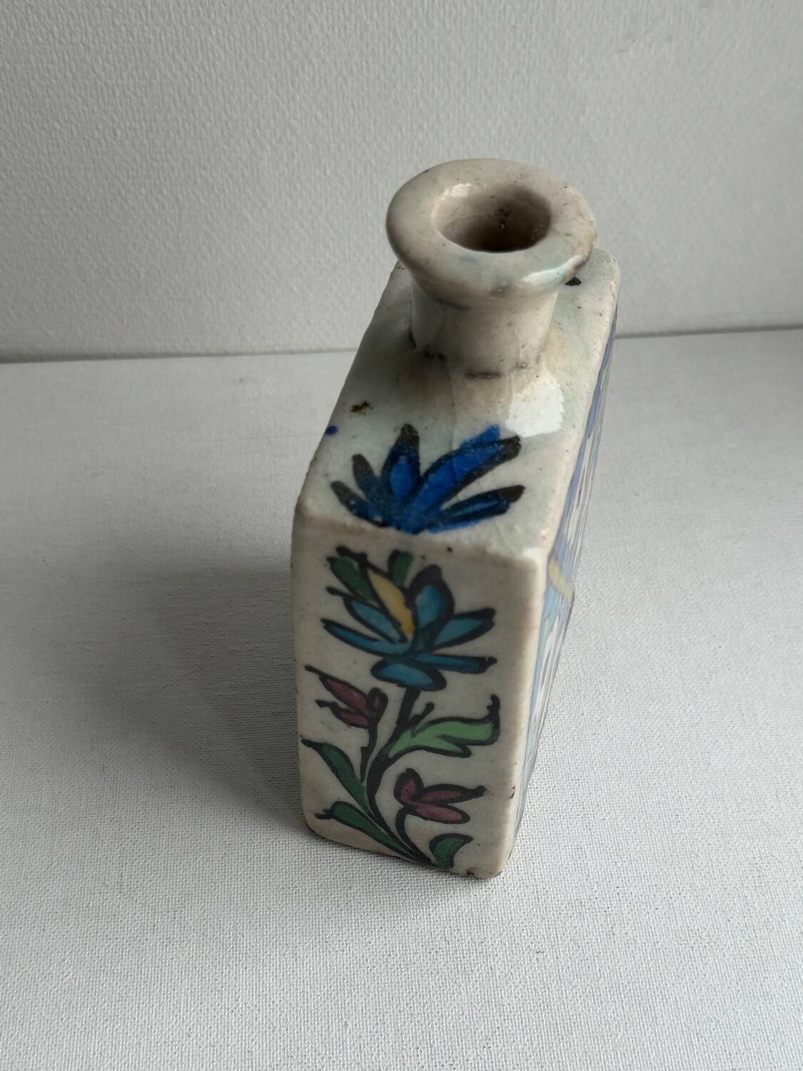 Kadjar Iznik Persian bottle vase, 19th century
