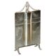 Art Deco fire screen from around 1920 in polished chrome with a bear.