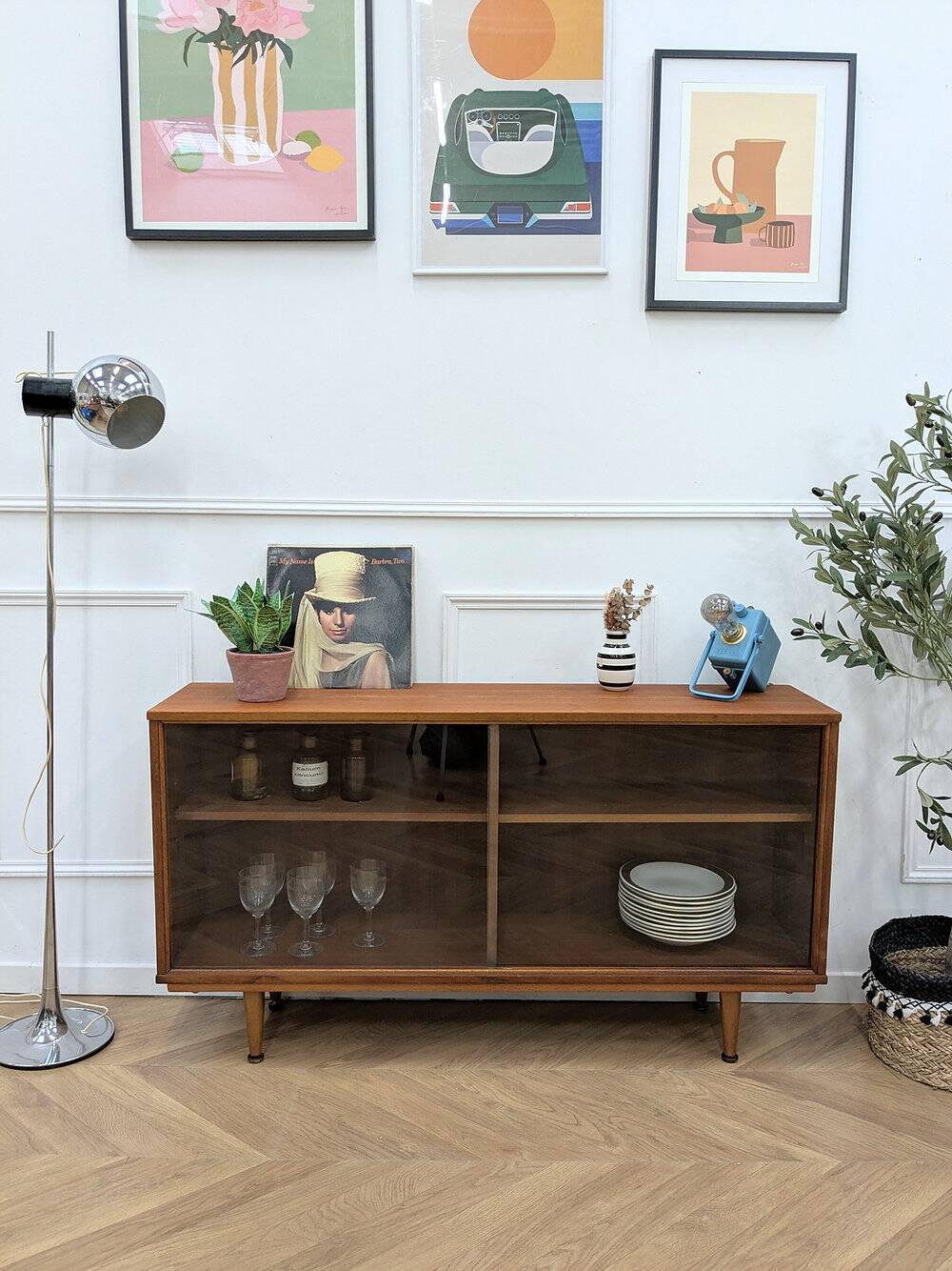 Teak display cabinet from the 1960s