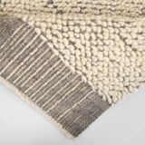 4x7 Kilim Contemporary Gray Beige Kilim Rug, 130x212Cm