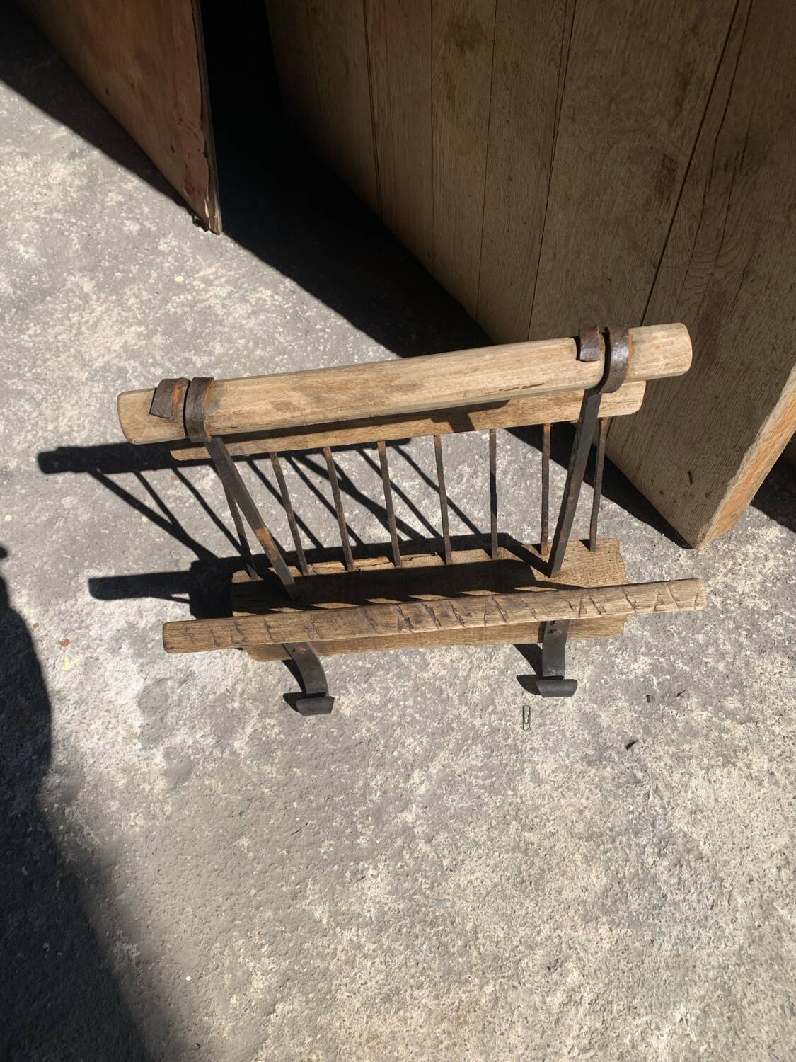 Brutalist magazine rack