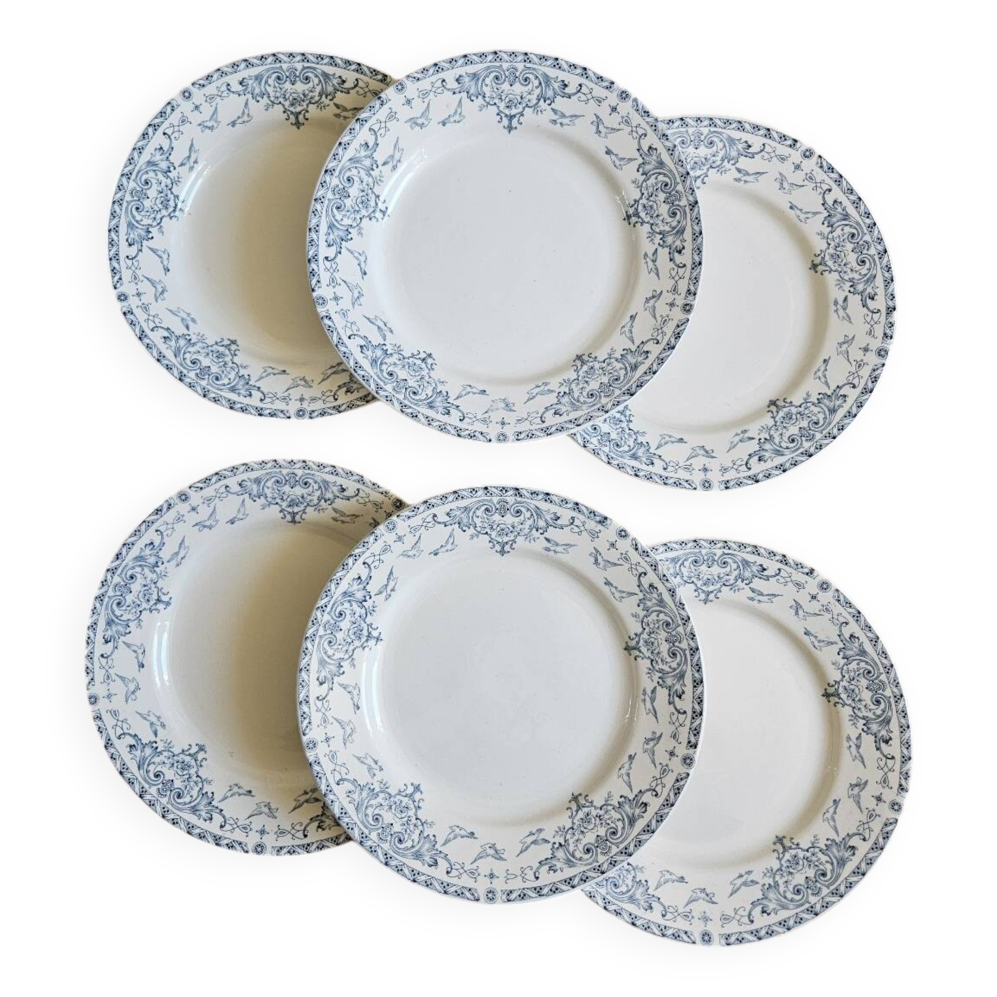 Assiettes plates K&G Lunéville, Colombes