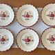 6 antique Longchamp earthenware dessert plates