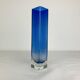 Blue glass vase in Sommerso Murano style, vintage