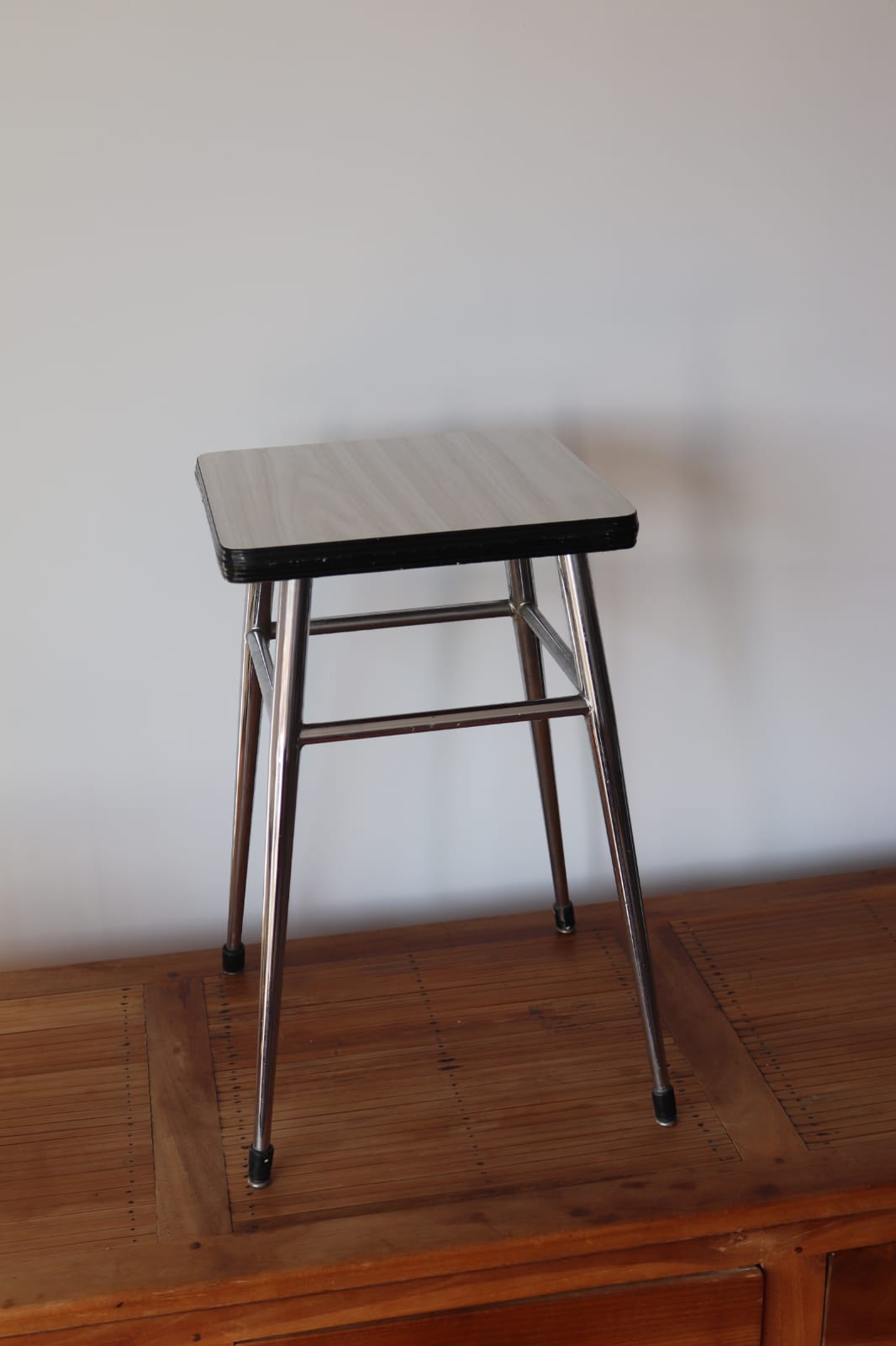 White formica stool