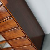 Vintage dutch hardwood haberdashery shop cabinet, 1930s