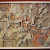 Andrea Spinelli, Italian Abstract Urban Expressionist, 20th Century, Acrylic & Canvas