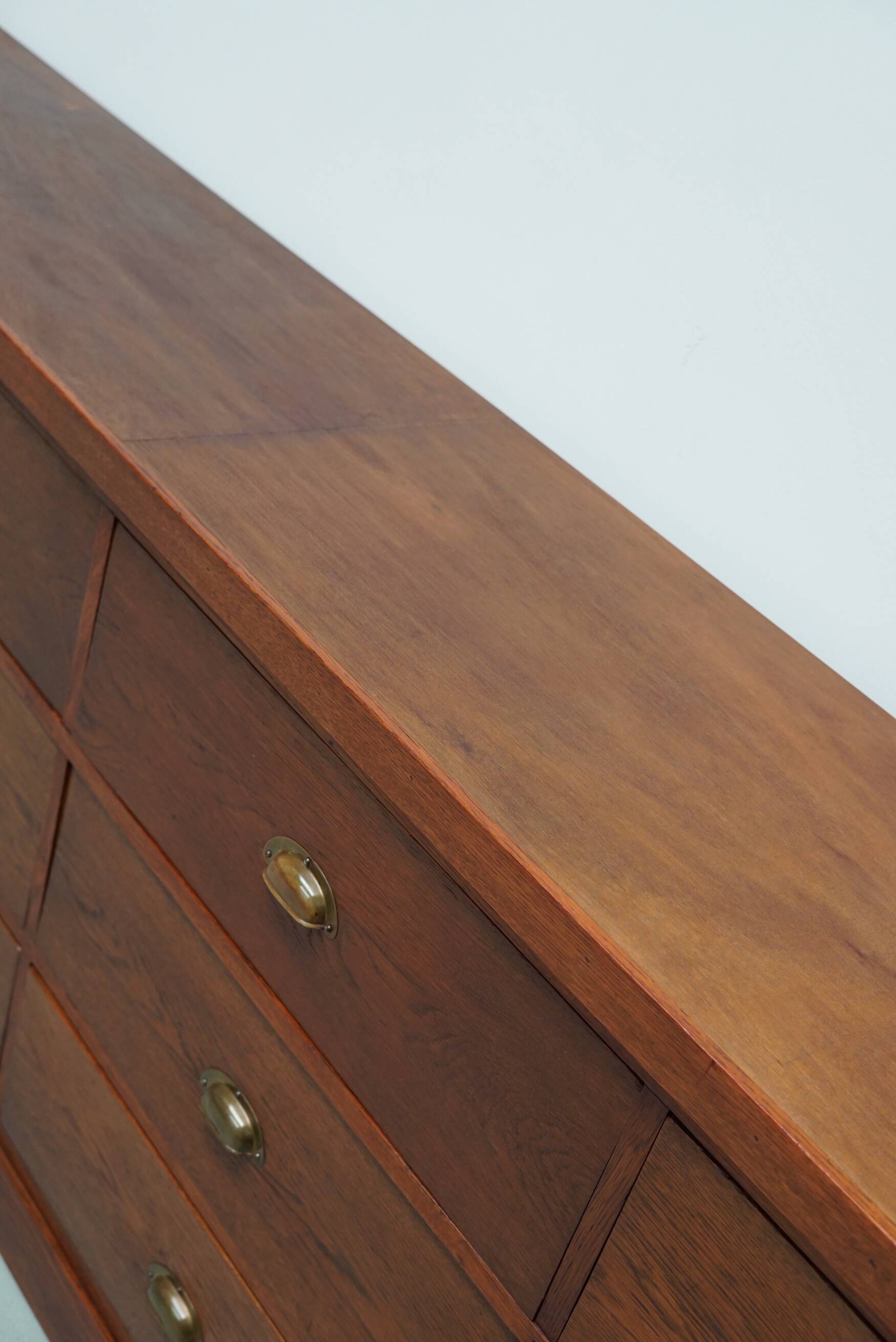 Large Vintage Dutch Oak Art Deco Shop Cabinet / Sideboard, 1930s