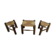 Set of three mulched stools