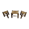 Set of three mulched stools