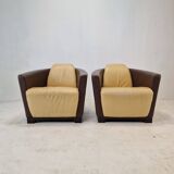 Set of 2 Calia Club or Lounge Chairs, Italy 1980's