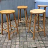 4 stools in pine