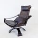 Nelo leather lounge chair by Ake Fribytter