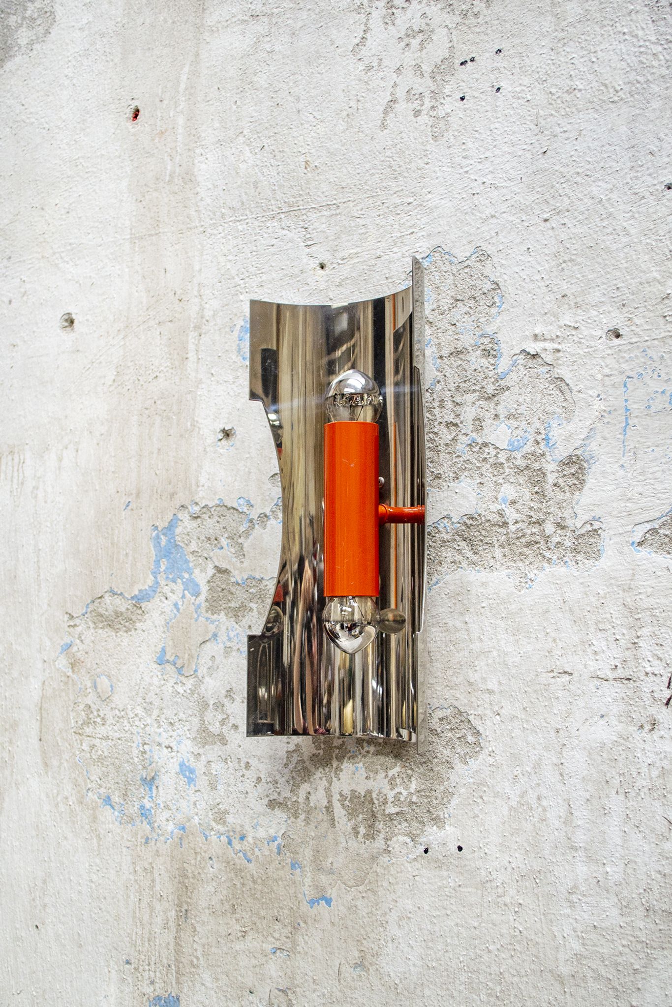 Space Age Wall Light in Steel and Lacquered Metal from by Luci Italia, Italy, 1960s