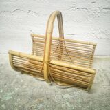 Rattan log basket