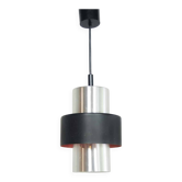 Metallic silver & black tube lamp