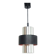 Lampe tubulaire argent métallique et noire