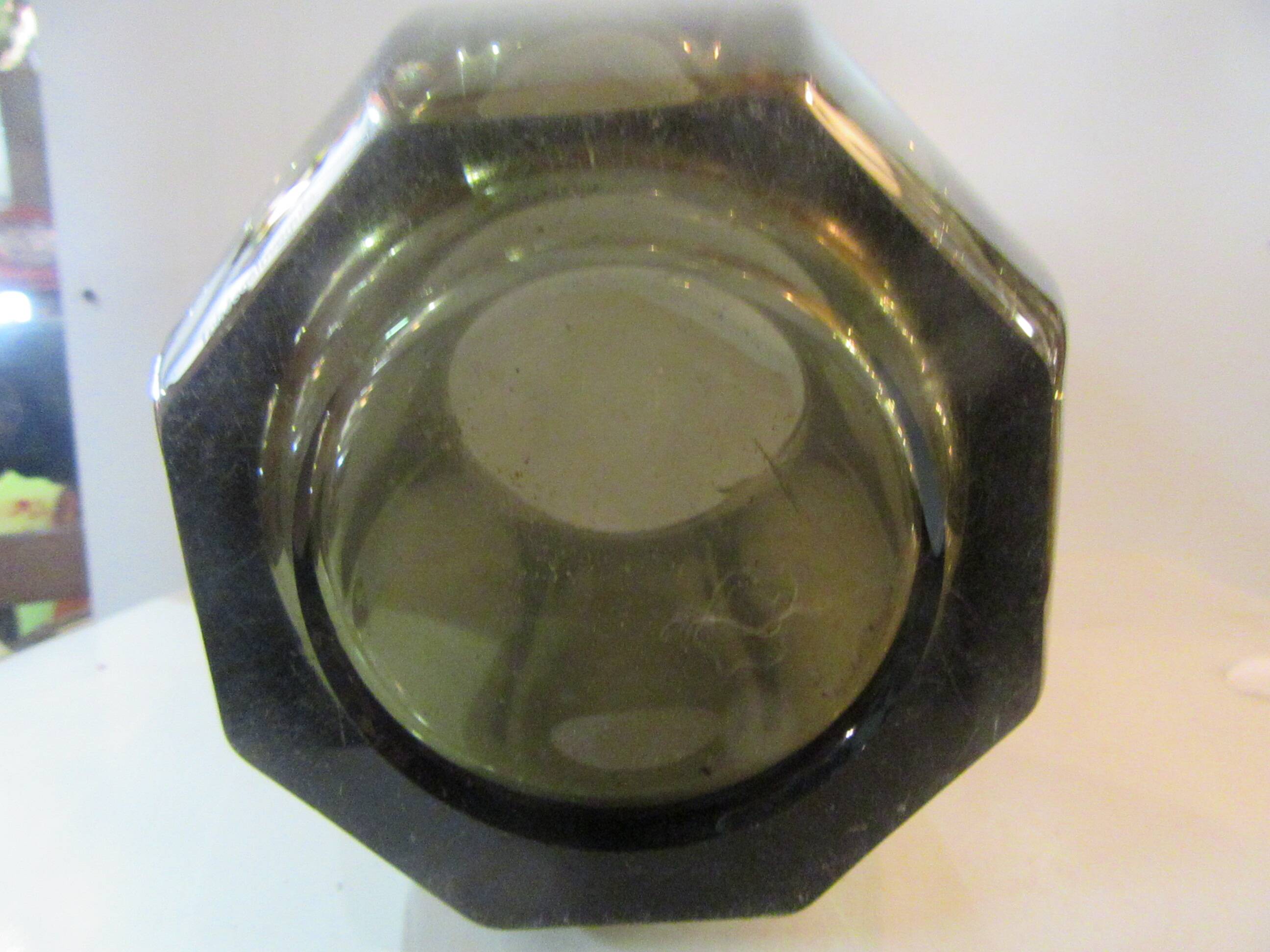 Czechoslovak vase smoke brown color