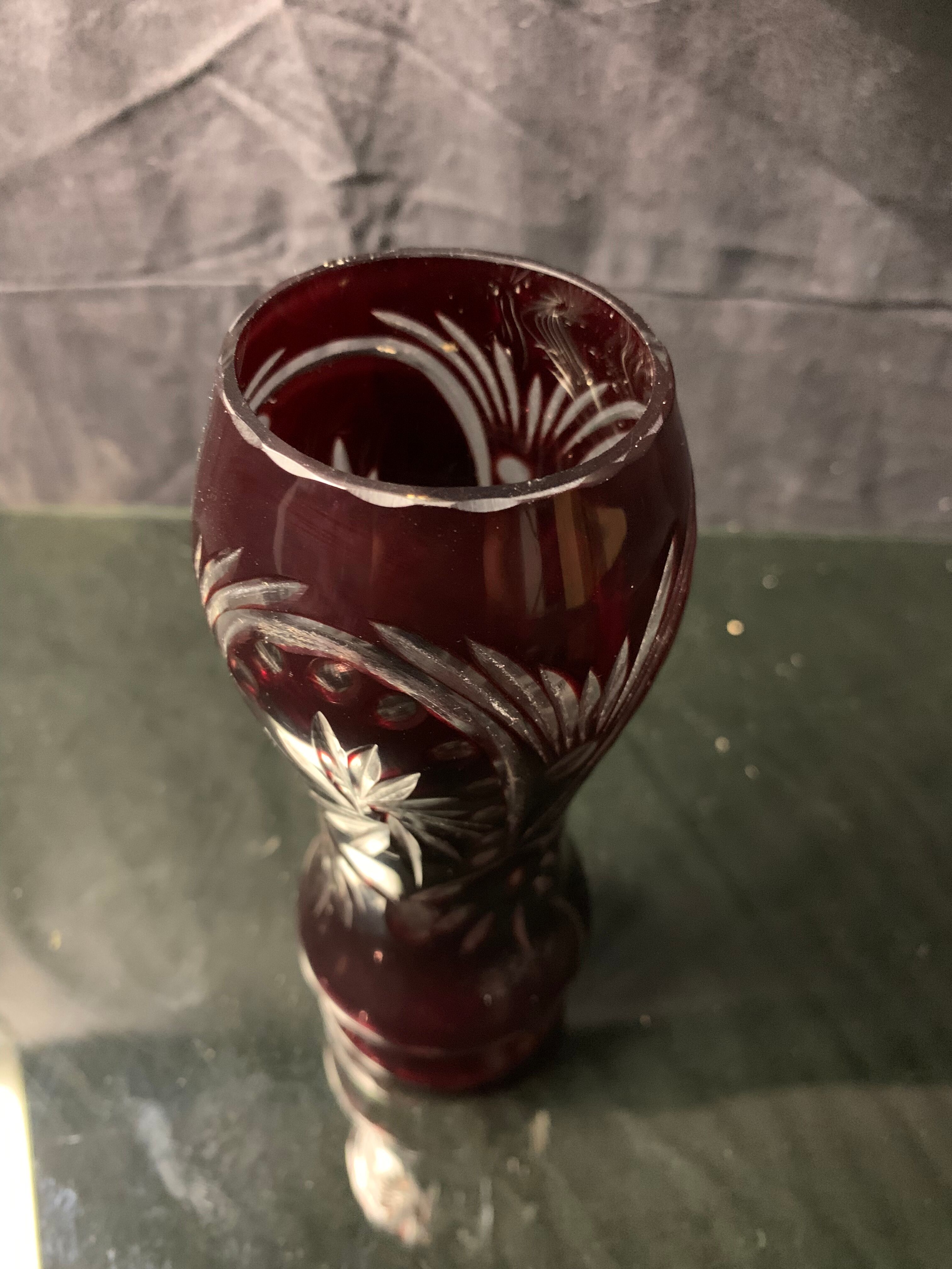 Soliflore colored crystal vase