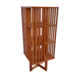 Bibliothèque tournante en bois