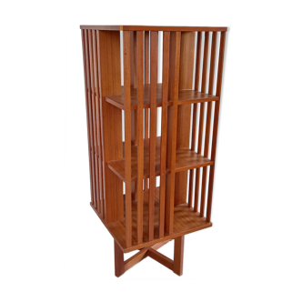 Bibliothèque tournante en bois