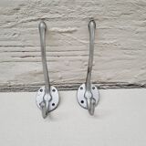 Pair of aluminum coat hooks