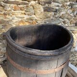Harvest rack, wooden barrel