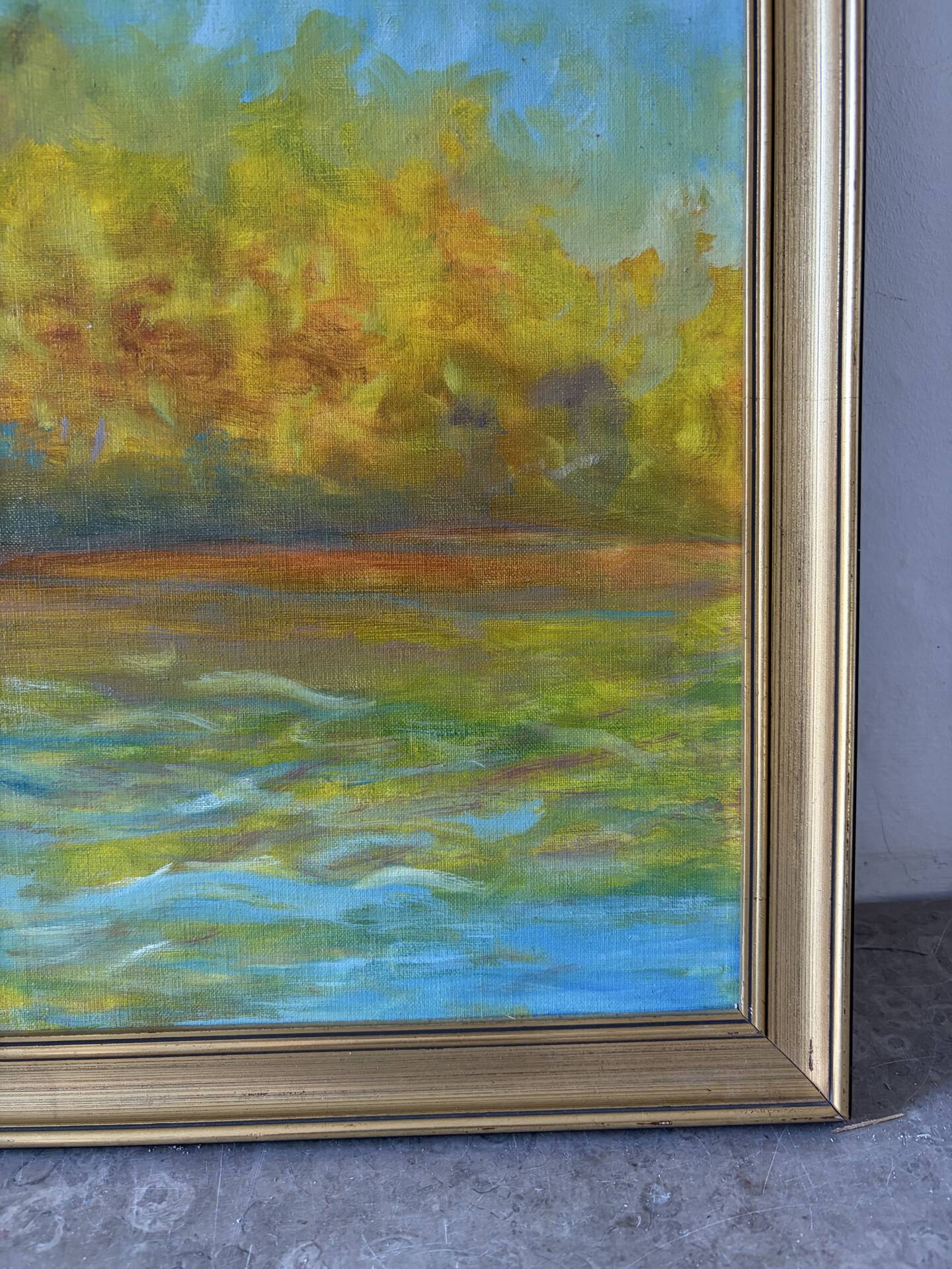 Saint George Major at dusk, oil on canvas signed
