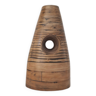 Original bamboo wood vase