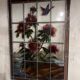 Stained glass "vegetation with peonies"