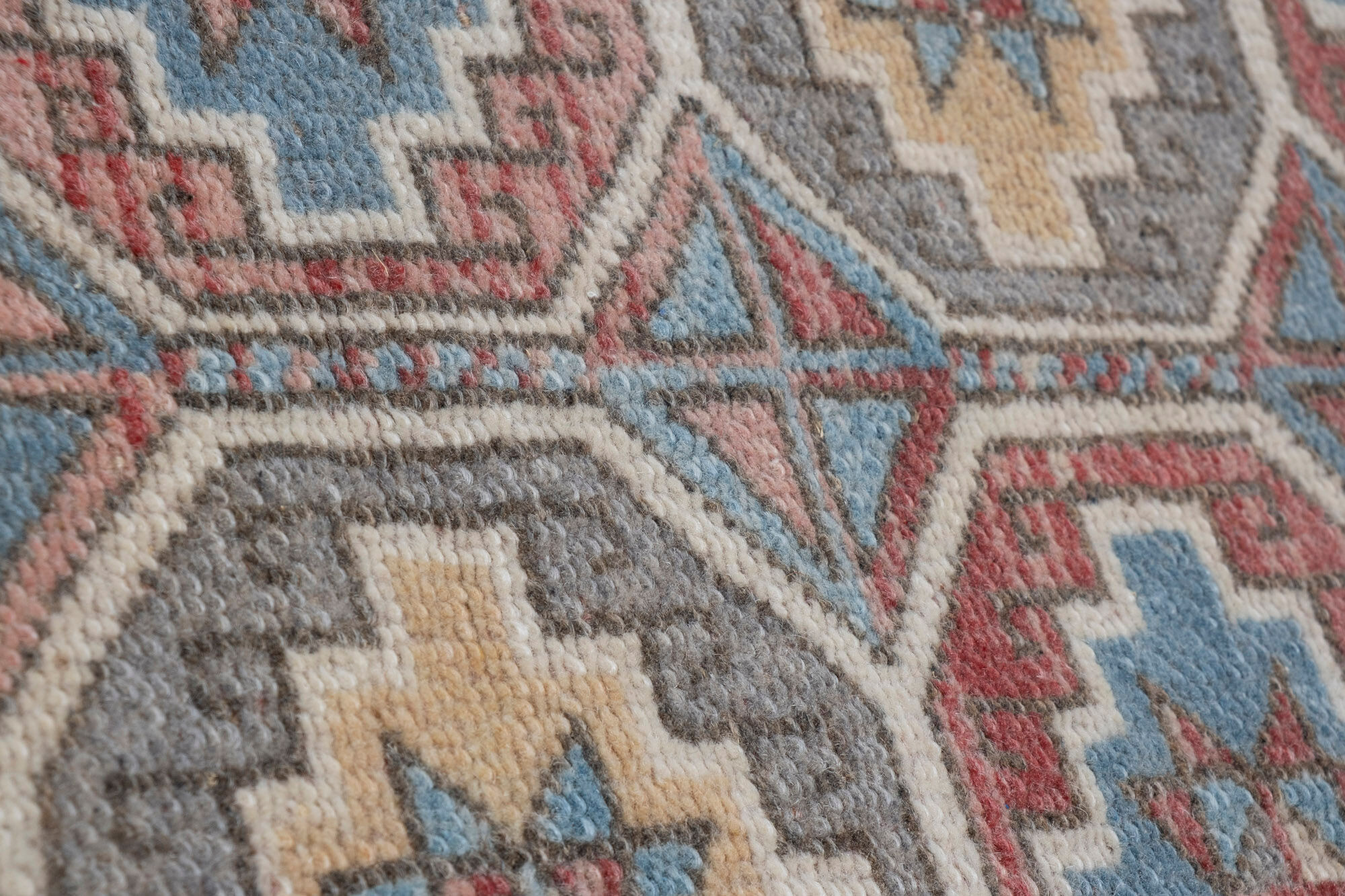 Distressed turkish oushak rug runner 49 x 255 cm