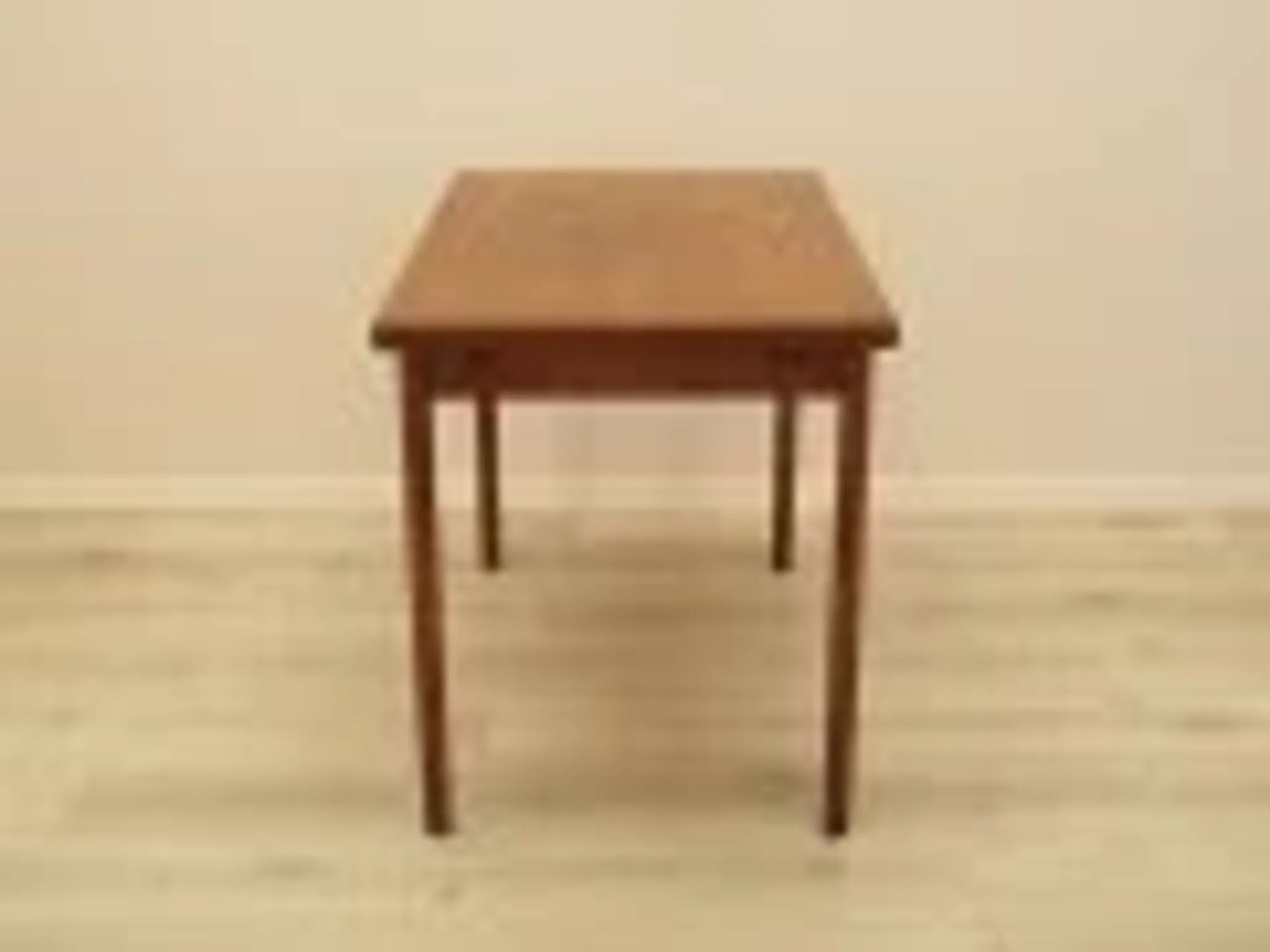 Danish teak extending dining table on solid wood legs, 1970s